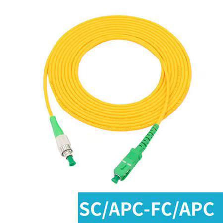 Vista frontal del conector SC/APC