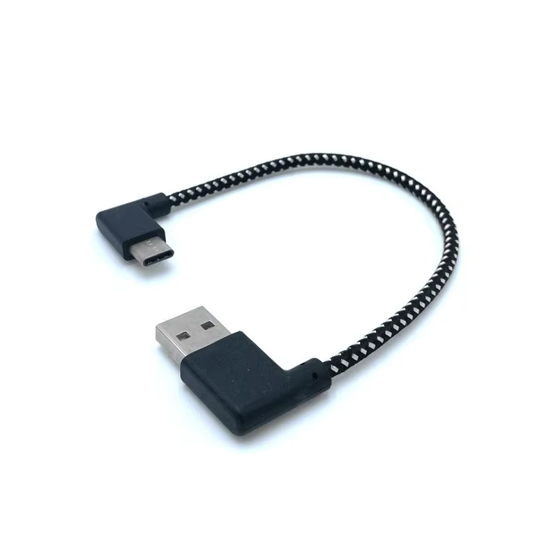 Cable corto 20cm USB-C a USB para transferencia de datos