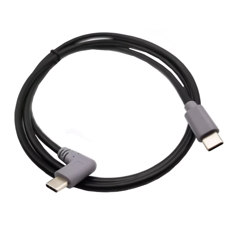 Detalle del cable plomo y los conectores tipo C