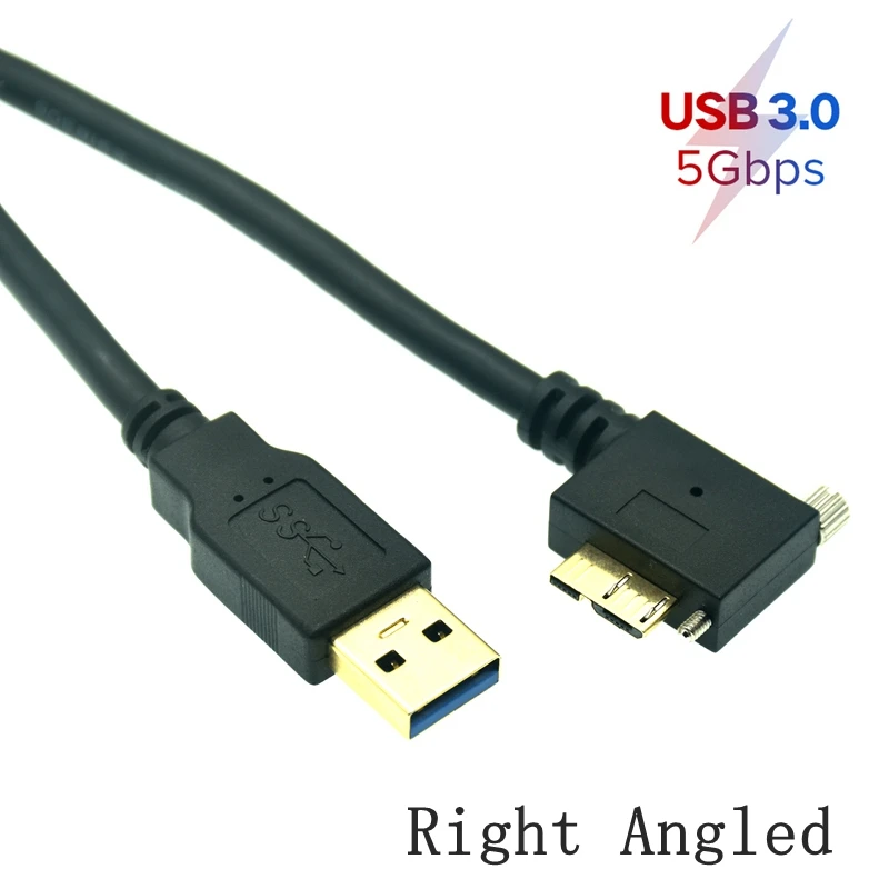 Cable USB Micro-B angular 90 grados
