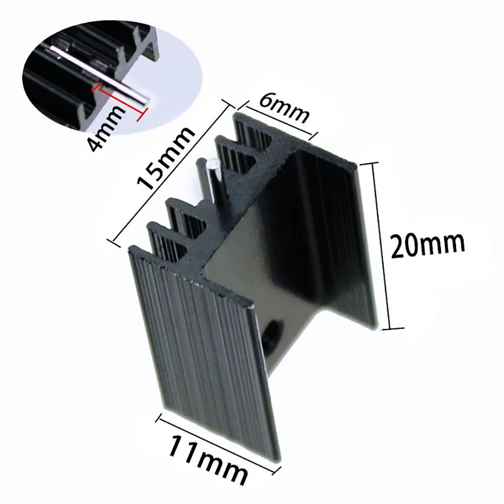 Disipador Térmico TO220 - Aluminum Negro para MOS 7805 - imagen 3