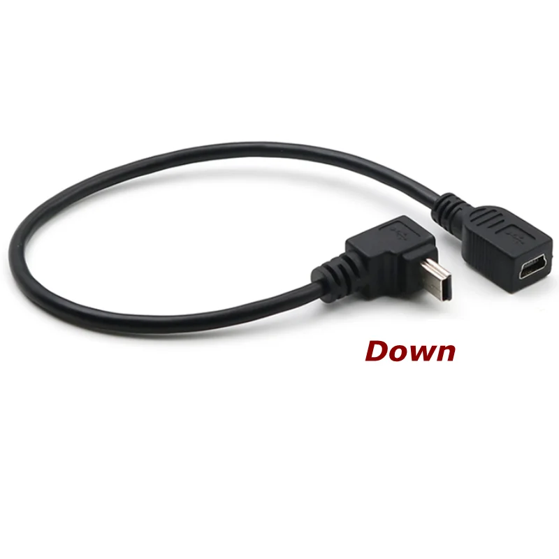Adaptador Mini USB Hembra a Macho Ángulo Recto - imagen 3