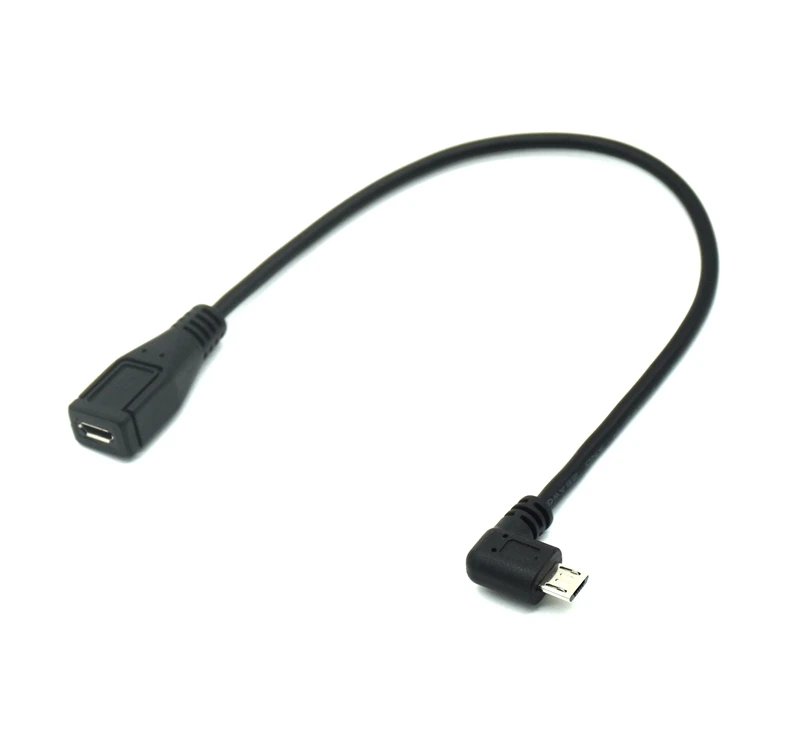 Extensor Micro USB 2.0 Macho-Hembra 90 Grados 25cm - imagen 3