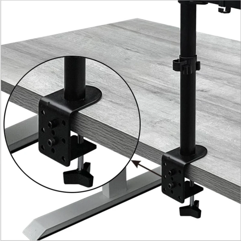 Brazo Monitor Dual con Bandeja Portátil - Altura Ajustable - imagen 2