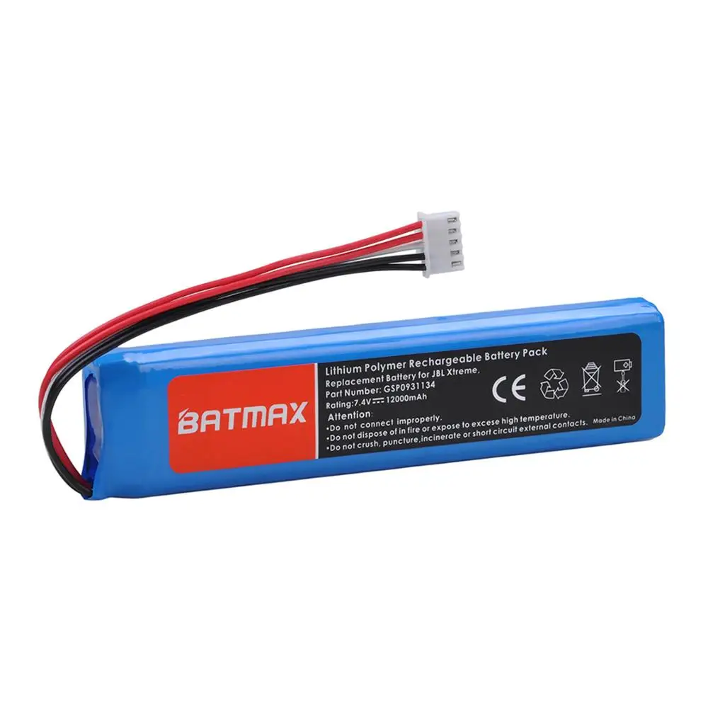 Batmax-batería de alta capacidad de 12000mAh para JBL XTREME, GSP0931134 Altavoz Bluetooth, con herramientas de instalación gratuitas - imagen 4