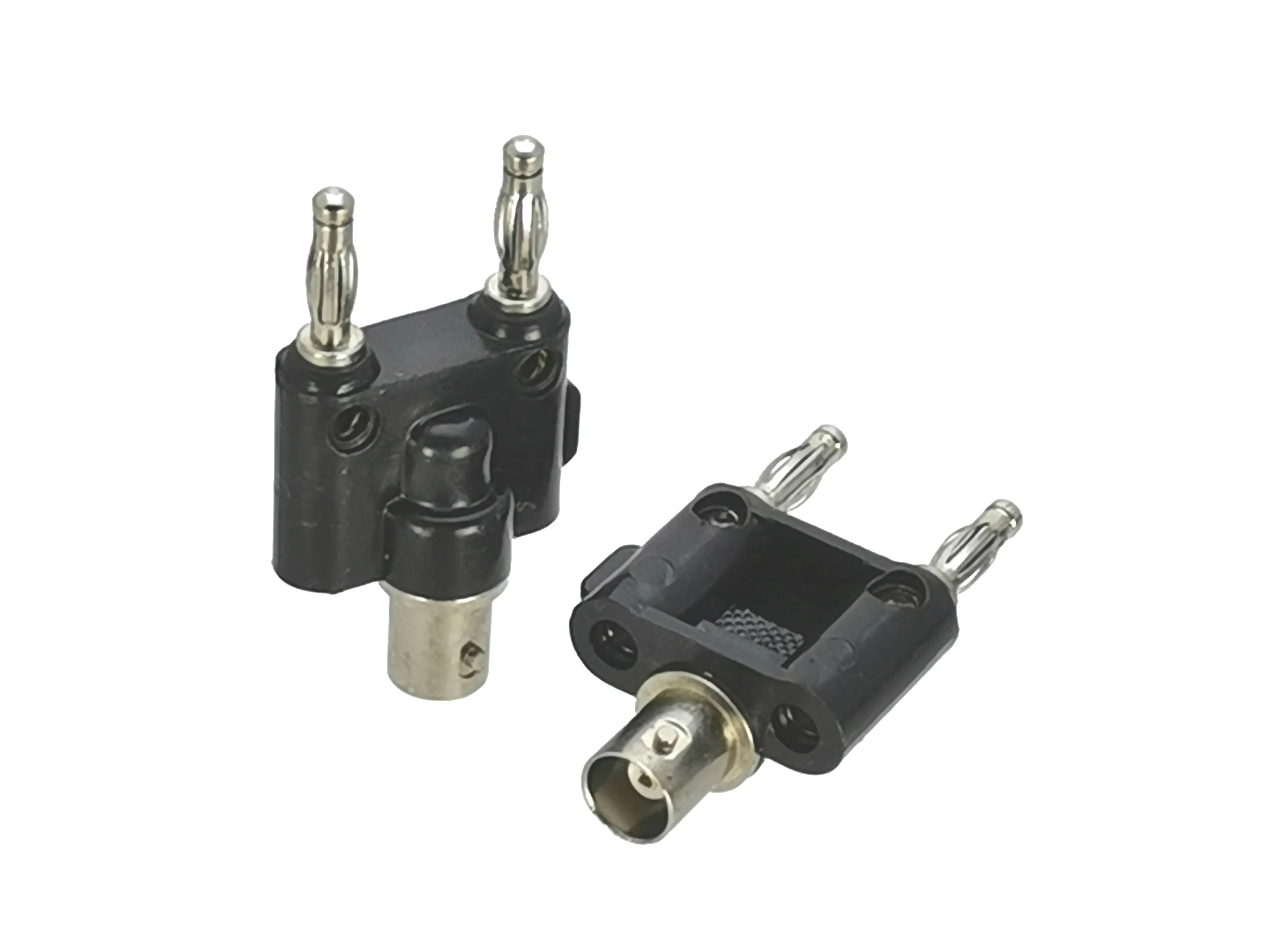 Conector BNC hembra a banana macho - vista frontal