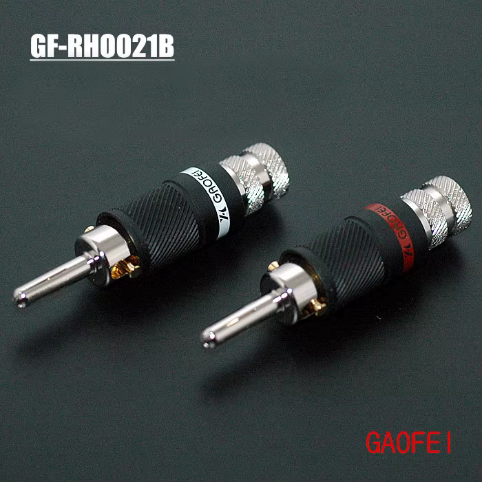 Gaofei Conector Banana Hi-Fi Chapado en Rodio