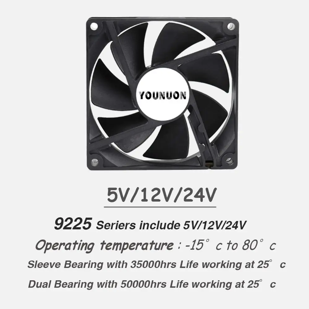 Ventilador 92mm Sin Escobillas para PC y CPU Silencioso