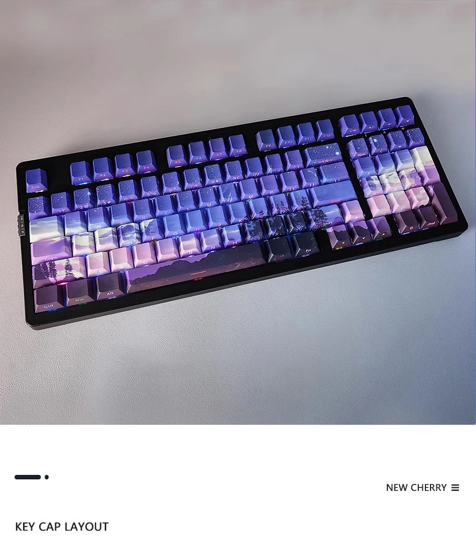 Teclas Dawn retroiluminadas en azul