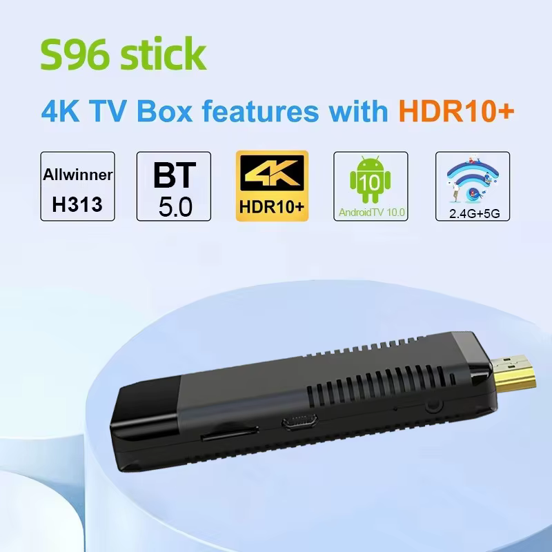 S96 TV Stick Android 10 con 4K HDR10, Wi-Fi y Bluetooth