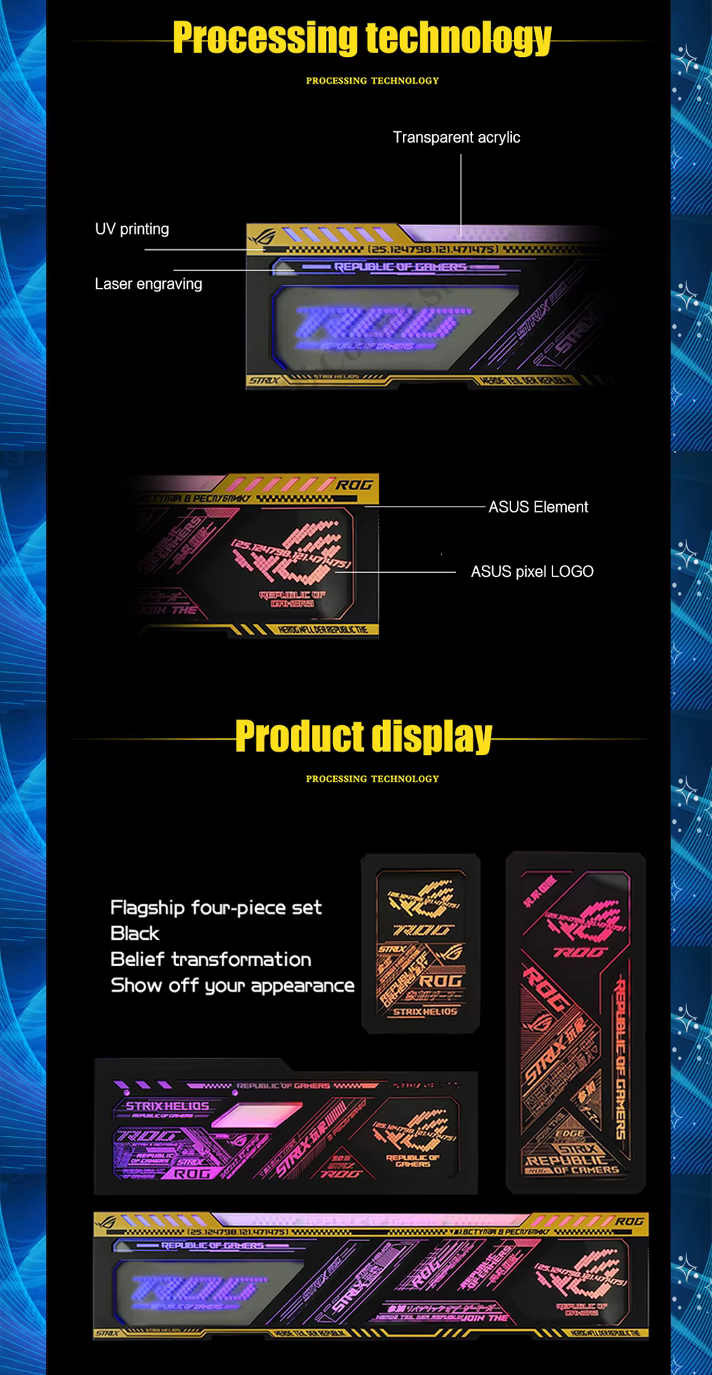 Panel instalado en la parte trasera de la ROG Strix Helios GX601
