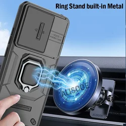 Xiaomi 14T Pro 5G – Funda Deslizable con Soporte Anillo Antigolpes
