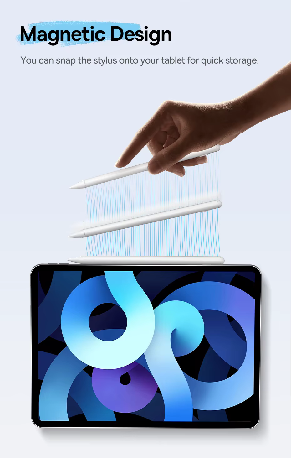 Stylus junto a iPad Pro
