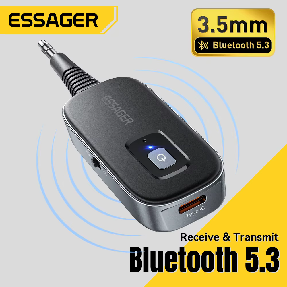 Essager Adaptador Bluetooth 5.1 Receptor Transmisor 3.5mm 2 en 1 - imagen 2