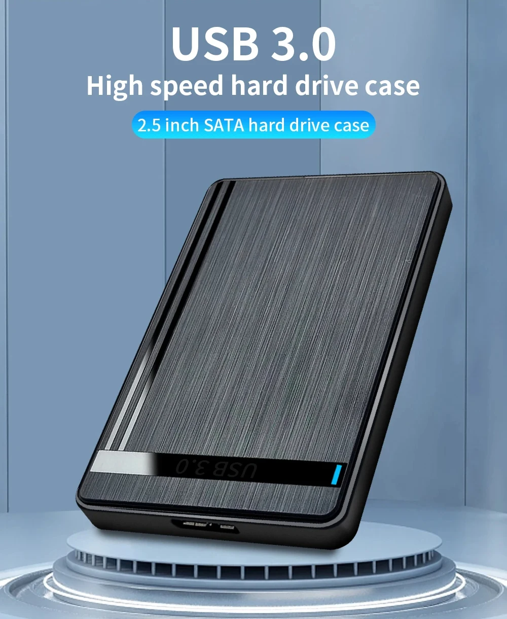 Caja HDD Kebidu 2,5 pulgadas vista frontal