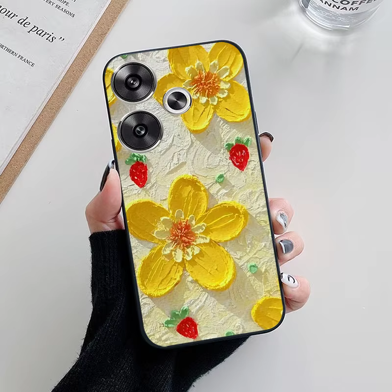 Funda trasera de silicona suave para Xiaomi Poco M6 4G