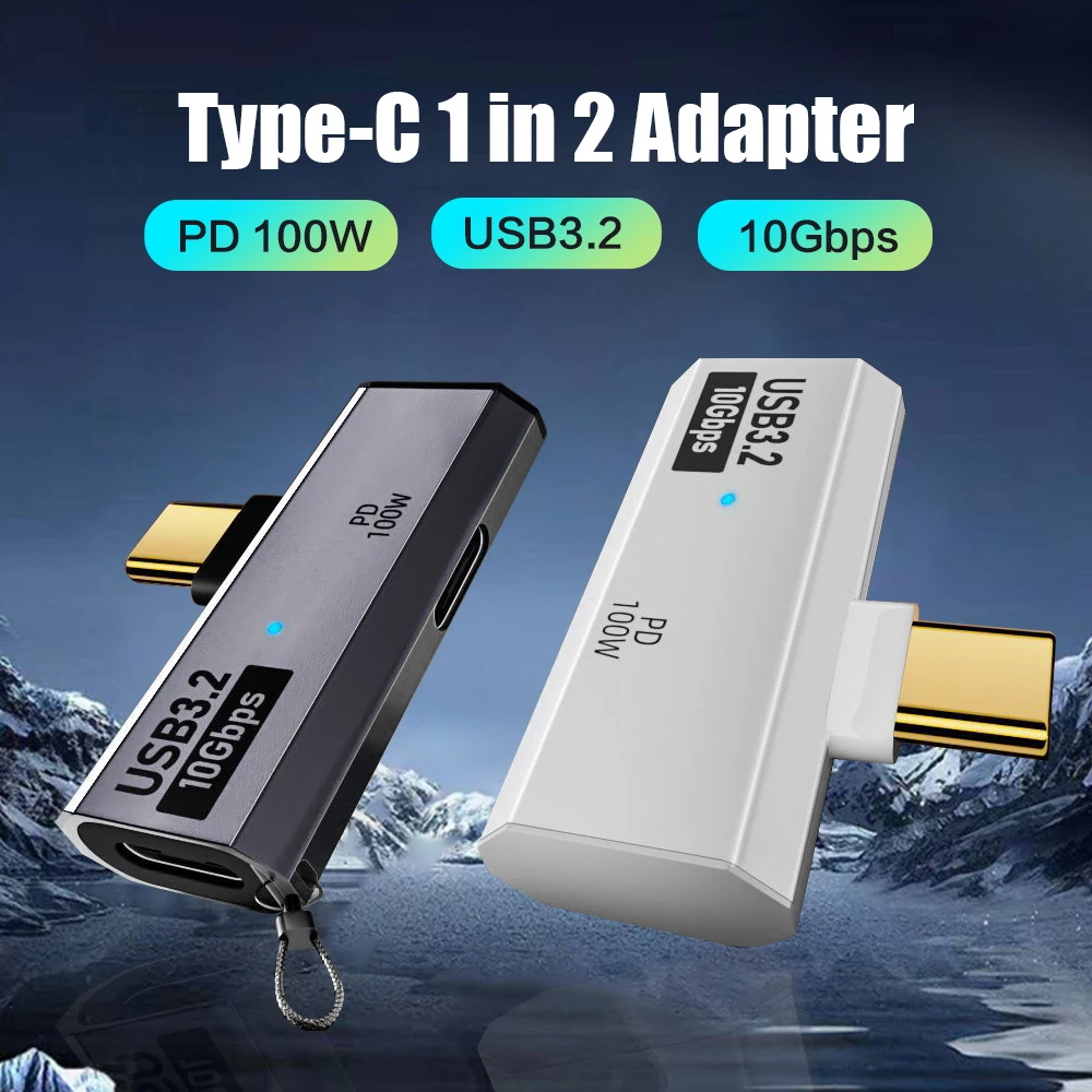 Hub USB-C 2 en 1 PD 100W Carga Rápida OTG - imagen 3