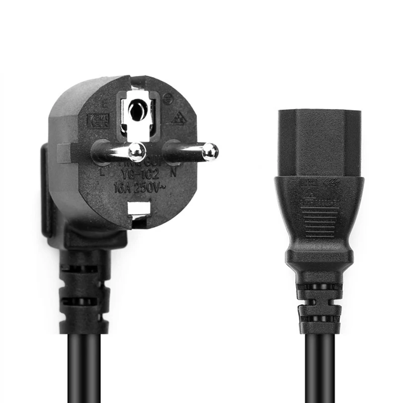Conector macho tipo F europeo del cable de alimentación