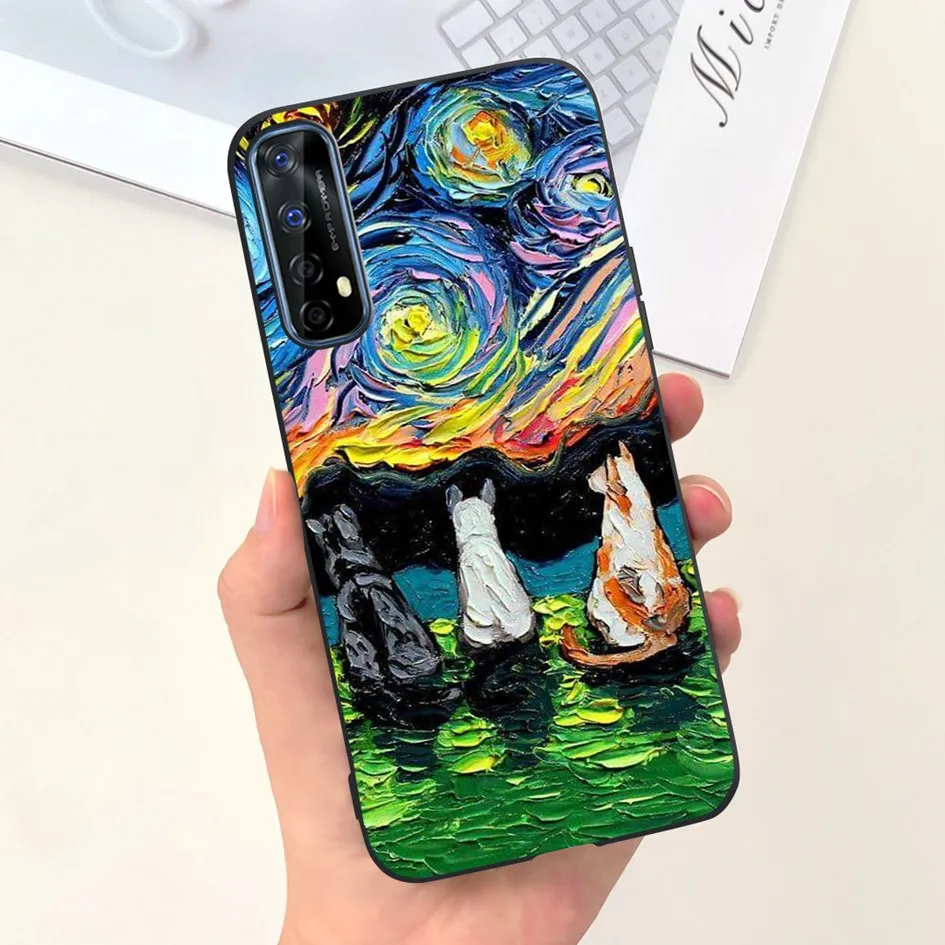 Diseño divertido de dinosaurio en funda para Realme 7 Pro