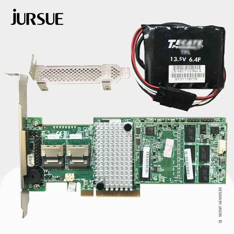 Tarjeta controladora RAID LSI MegaRAID vista frontal