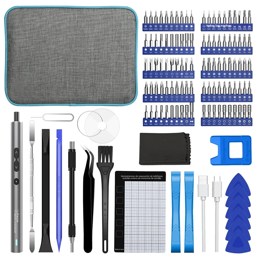 Destornillador Eléctrico de Precisión – Kit Recargable para Móvil y PC - imagen 5