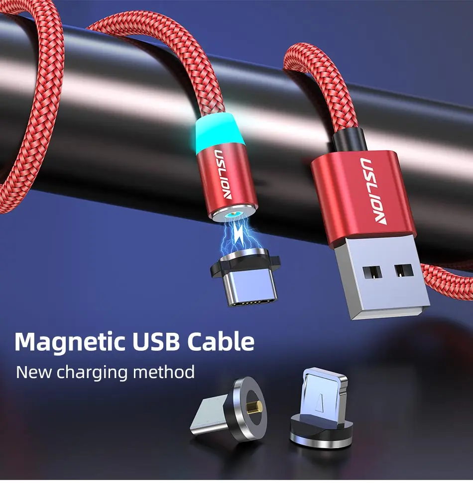 Cable magnético USLION en uso