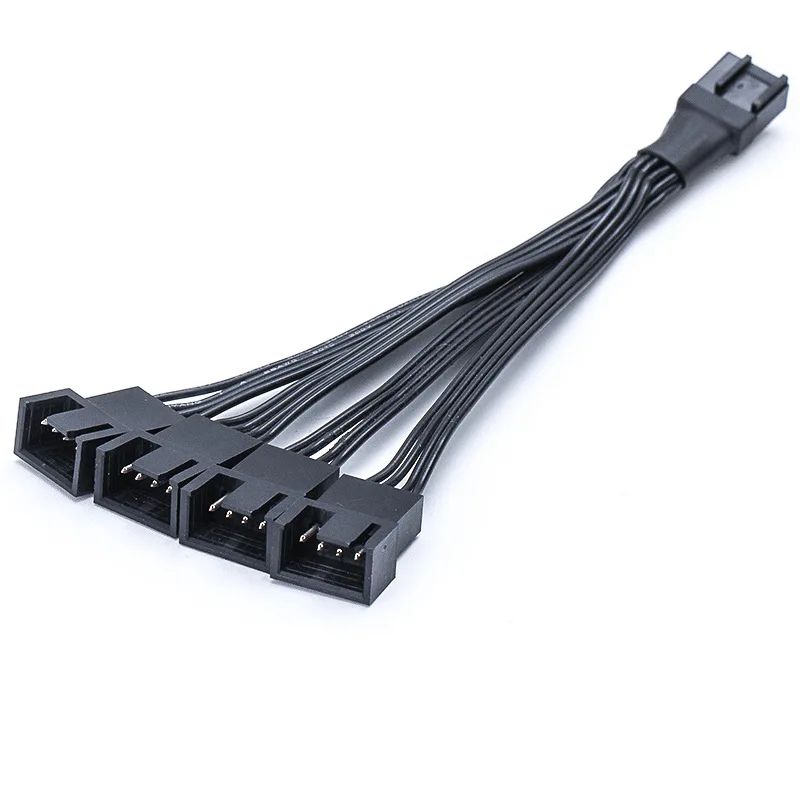 Cable adaptador de 4 pines mostrando el conector para placa base