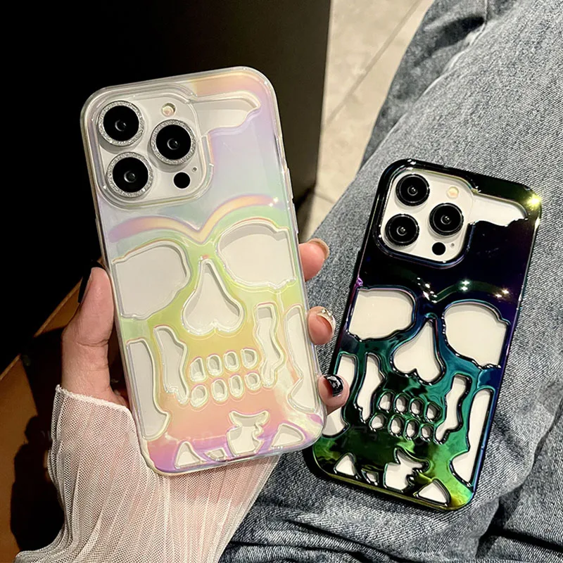 Calavera láser ahuecada en iPhone