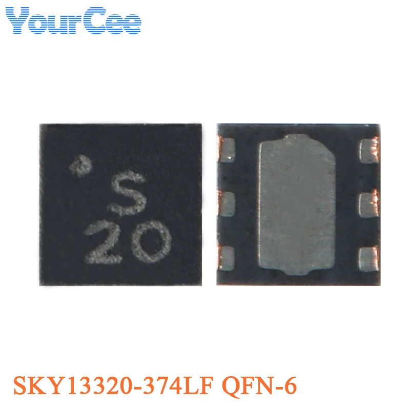 Detalle del encapsulado DFN-6 del chip SKY13351-378LF