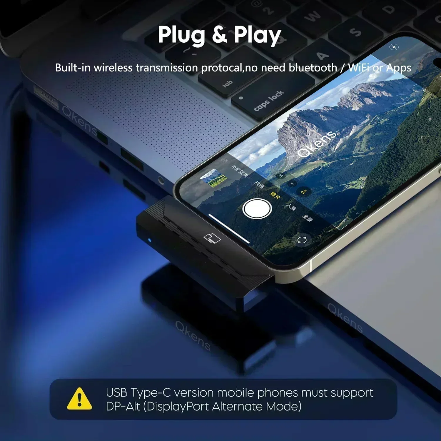 Extensor HDMI Inalámbrico USB-C 1080P Full HD para TV y PC - imagen 2