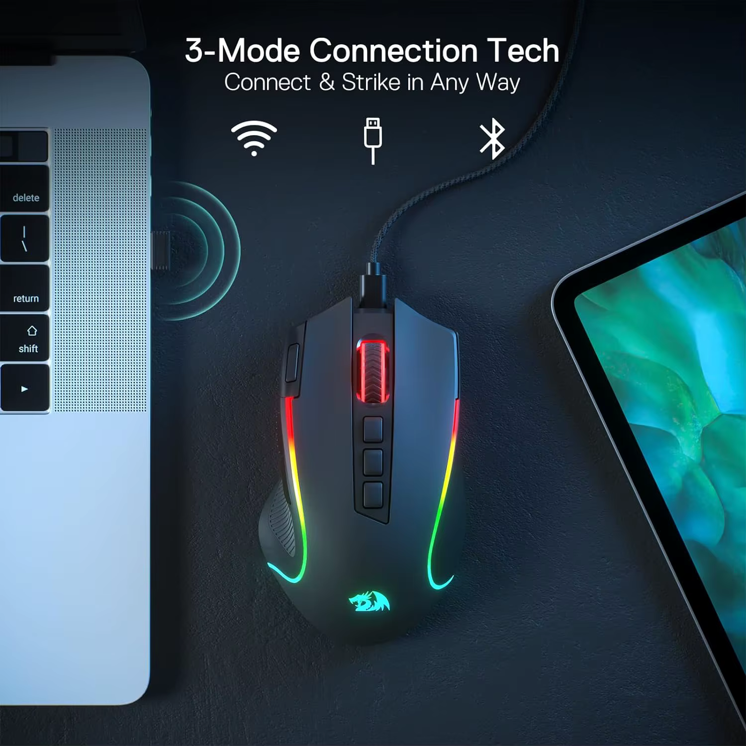 Ratón Gaming Inalámbrico Redragon RGB – Ratón Óptico Programable - imagen 5