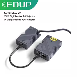 EDUP 150W Inyector PoE Pasivo para Starlink Dishy V2 – Adaptador RJ45