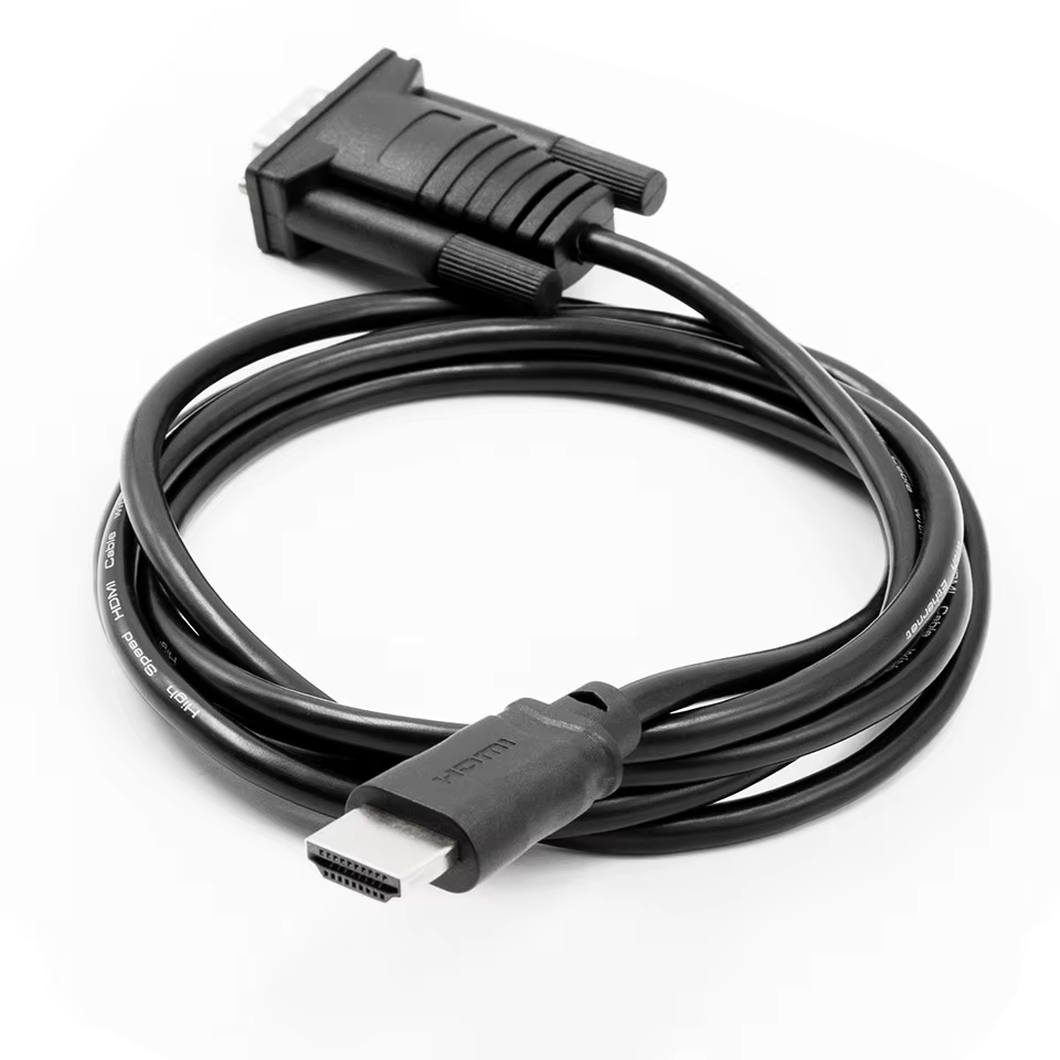 Detalle de los conectores y longitud del cable