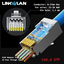 Linkwylan Conectores RJ45 Paso a Través CAT7/CAT6/CAT5e