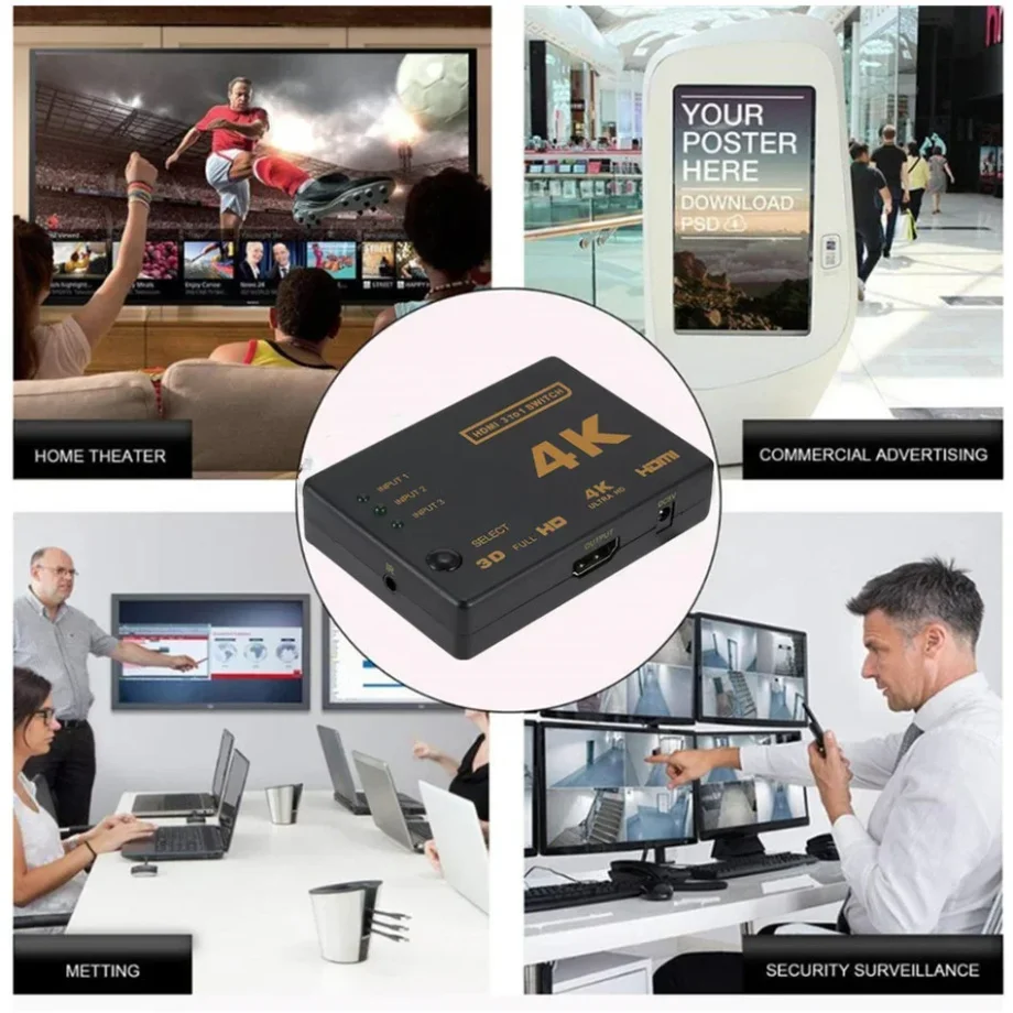 Conmutador HDMI 4K 60Hz para Xbox, PS4 y TV - imagen 4
