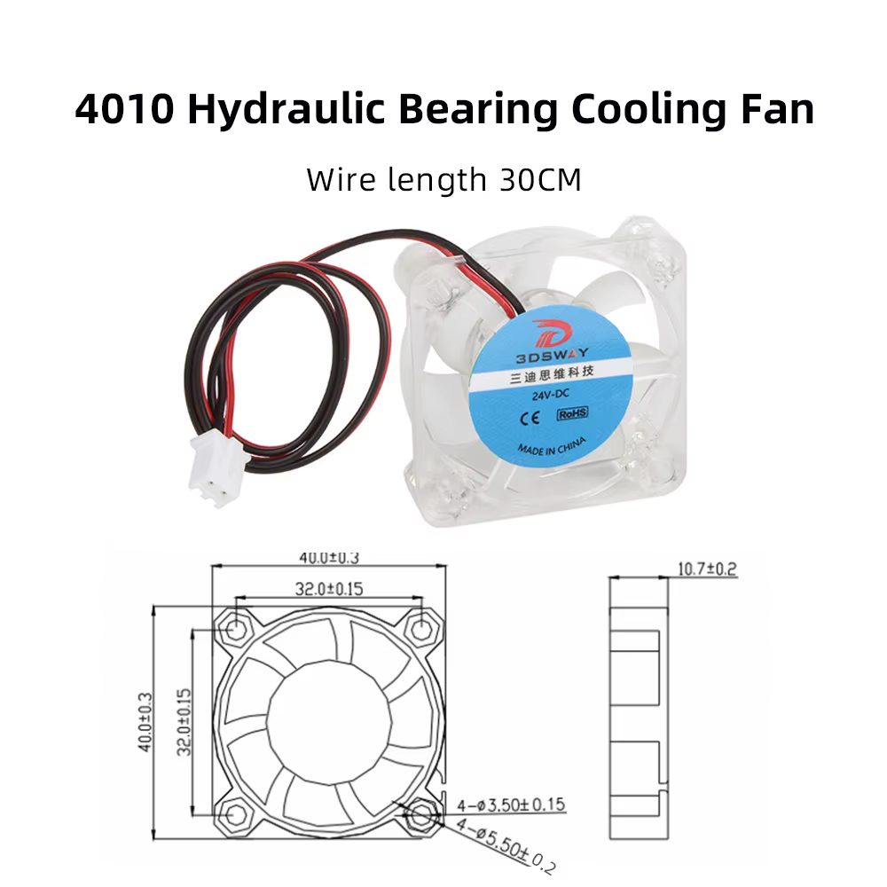 Ventilador para impresora 3D DC 12/24 V con LED RGB - imagen 2