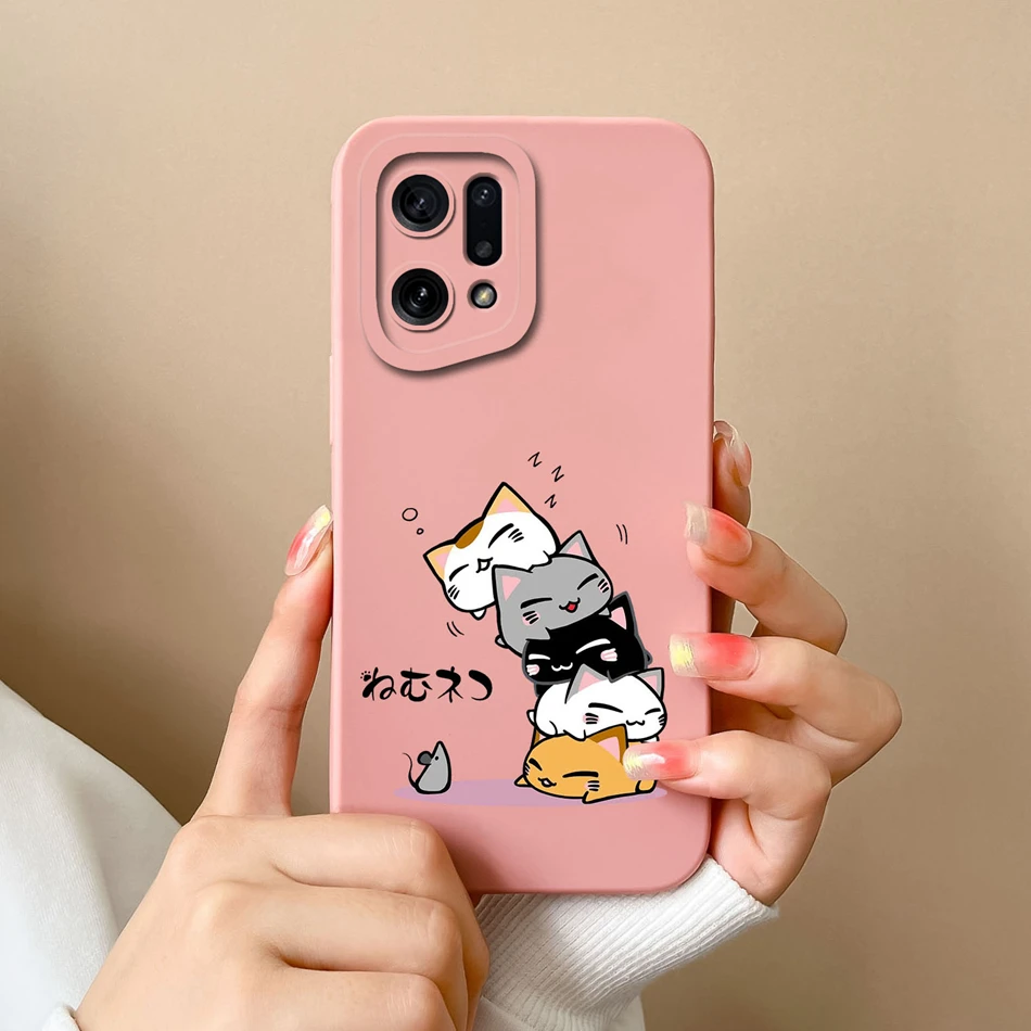 Funda Silicona Oppo Find X5 Pro – Negro Caramelo Anticaída - imagen 3