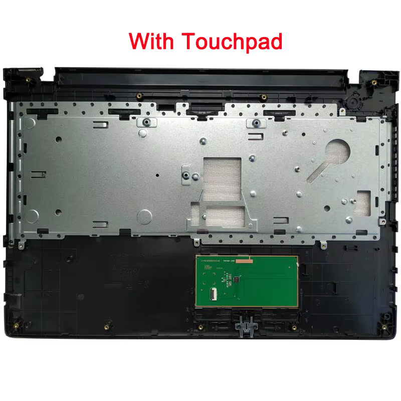 Detalle del reposamanos con trackpad