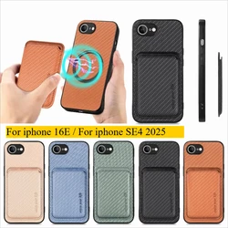 Funda Fibra Carbono iPhone 16E Carga Inalámbrica MagSafe
