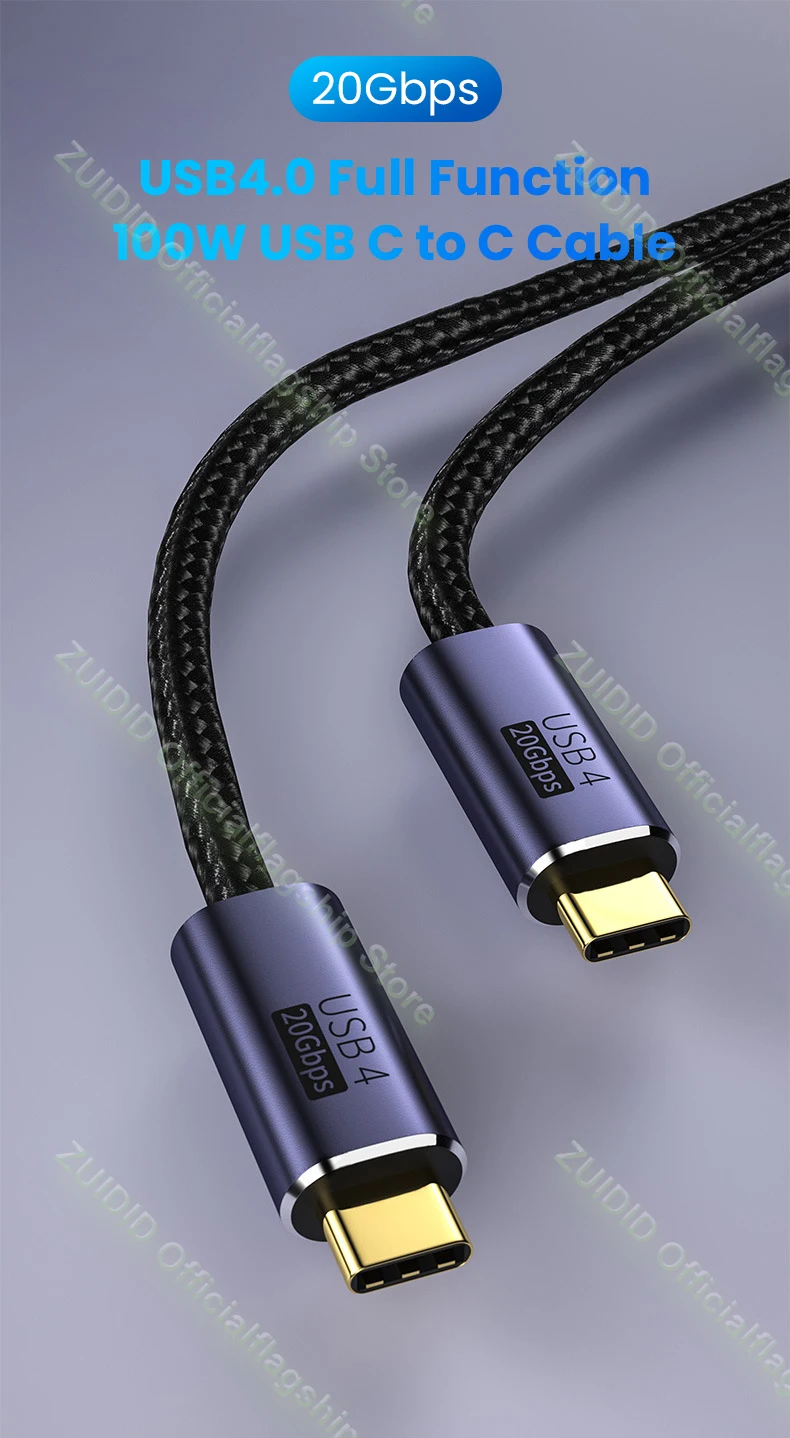Cable Thunderbolt 3 para conexión de monitores 8K