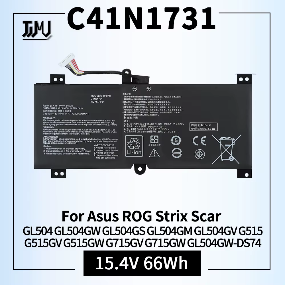 Batería de repuesto para Asus ROG Strix Scar II