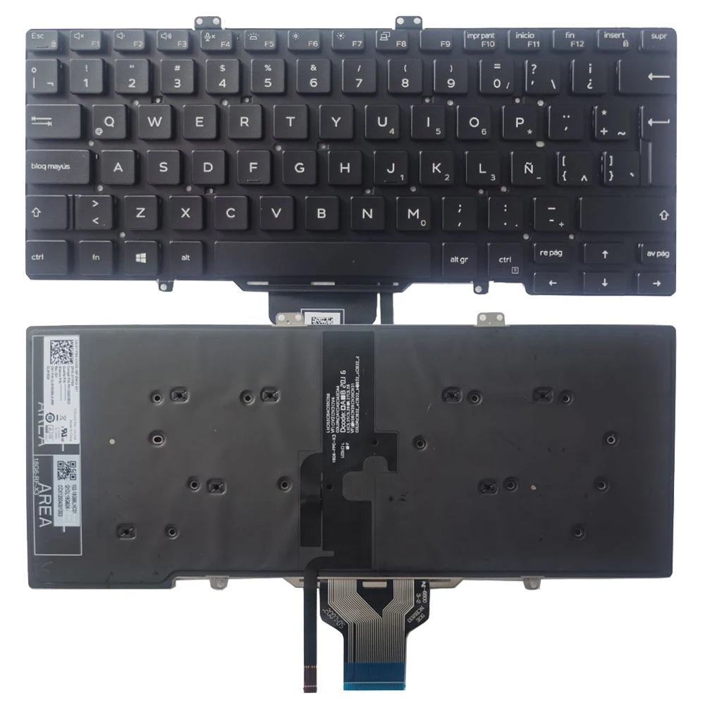 Detalle del teclado con punto de ratón integrado