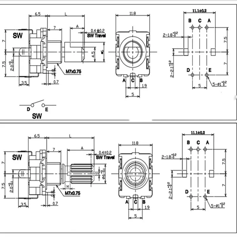 Encoder vista lateral