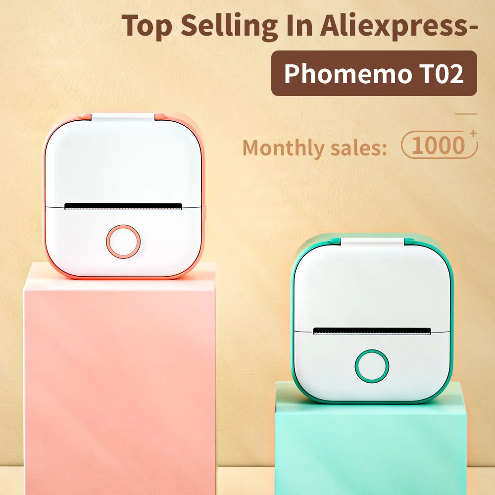 Phomemo T02 Mini impresora portátil en uso