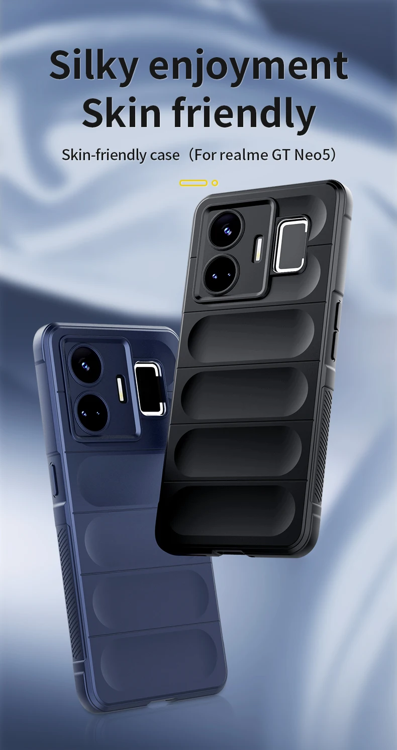 Vista frontal de la funda Tsimak de silicona líquida