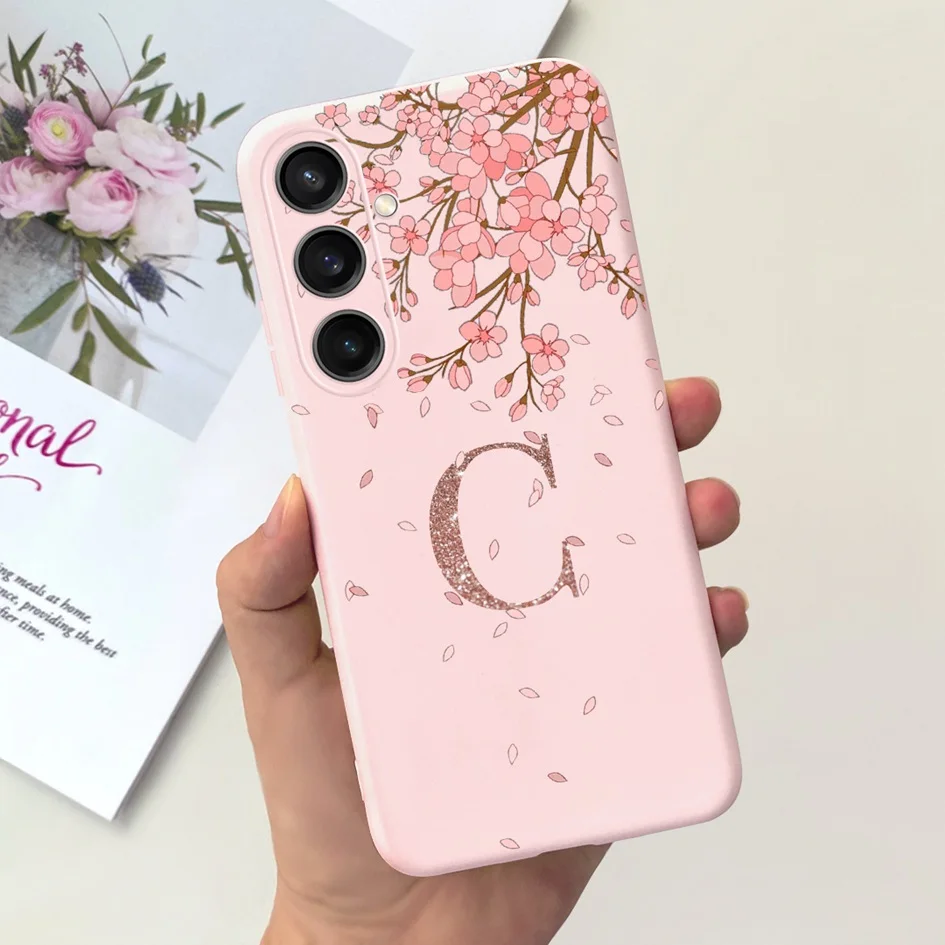 Vista frontal de la funda en Galaxy A25