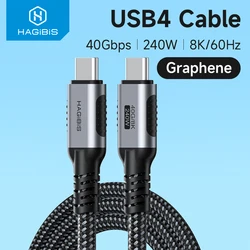 Hagibis USB4 TB 3/4 Cable 40Gbps 5K60 MacBook Pro e iPhone 17