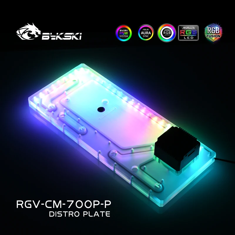 Canal de Agua Acrílico BYKSKI para Cooler Master C700P – CPU GPU RGB - imagen 5