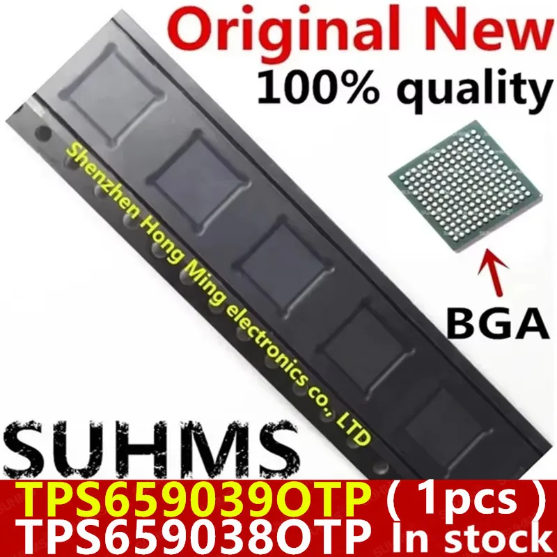 Vista frontal del chip TPS 659039 BGA