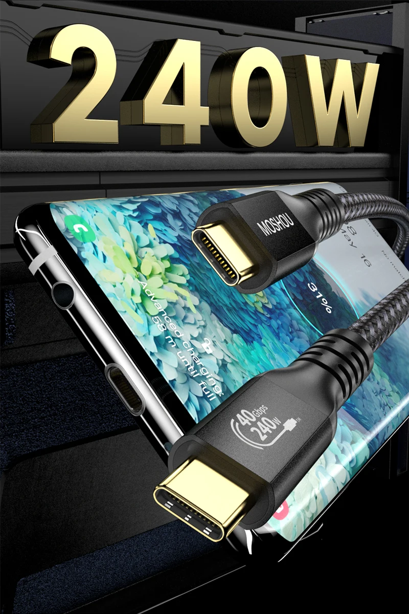 Detalle del conector USB-C reforzado